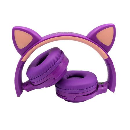 Fone de Ouvido com Redução de Ruído Orelha De Gato Rosa - Booglee -  Headphone Bluetooth - Magazine Luiza