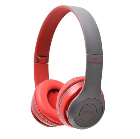 Auriculares Bluetooth Sem Fio Jogo Correndo Cartão Música Computador Celular  Vermelho