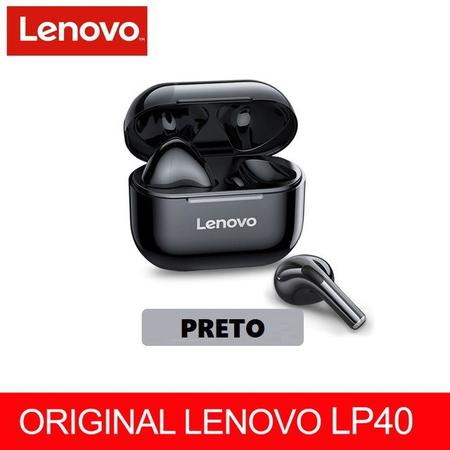 Imagem de Fone de Ouvido Sem Fio Bluetooth Lenovo LP40 TWS Preto