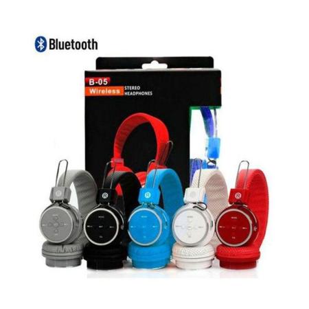 Imagem de Fone De Ouvido Sem Fio Bluetooth Micro SD Rádio FM B05 Headfone