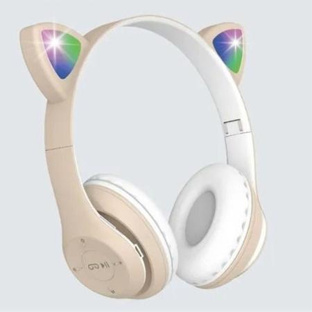 Fone De Ouvido Bluetooth Orelha Gatinho Infantil Led Sem Fio - Cem  Tecnologias