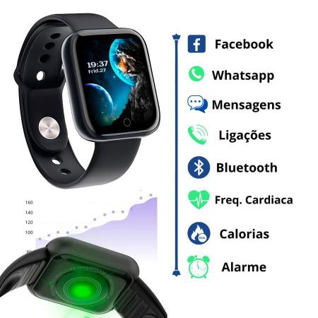 Imagem de Fone De Ouvido Sem Fio Bluetooth Touch TWS + Smartwach Y8