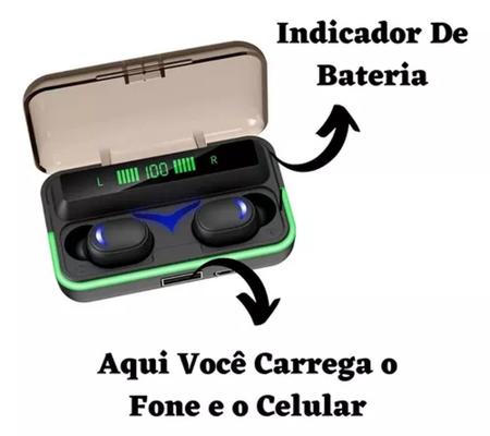 Imagem de Fone De Ouvido Sem Fio Bluetooth Tws Mm-e10 Preto Original