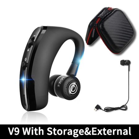 Compre V9 handsfree negócios sem fio bluetooth fones de ouvido estéreo com  microfone fone de ouvido indolor