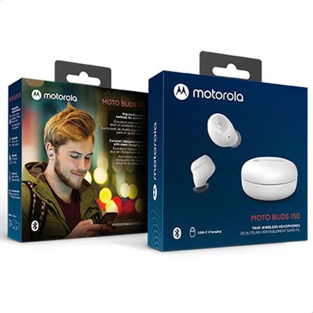 Imagem de Fone de Ouvido Sem Fio Intra Auricular Motorola Moto Buds 150, À Prova D'àgua, Branco - 5055374710944