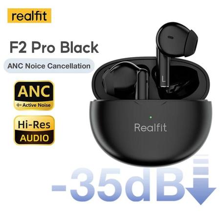 Imagem de Fone de Ouvido Sem Fio Realfit F2 Pro Bluetooth  TWS Cancelamento Ativo De Ruído Original