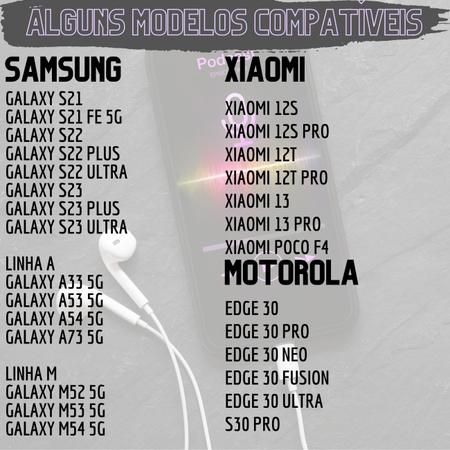 Imagem de Fone de Ouvido Tipo-C Compatível Samsung Galaxy A53 A34 A54 M53 M54 S21 Fe 5G