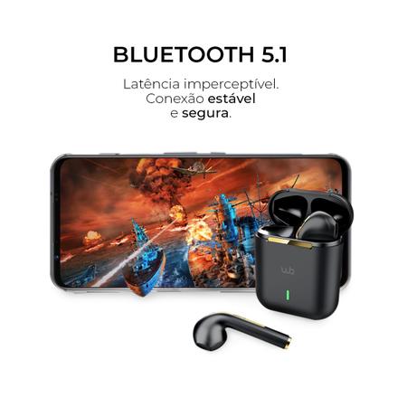 Imagem de Fone de Ouvido WB Pods Sem Fio TWS Bluetooth 5.1 Controle por Toque 20+ horas de Reprodução
