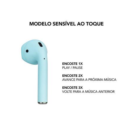 Imagem de Fone de Ouvido Wireless Bluetooth InPods 12 Azul - Booglee