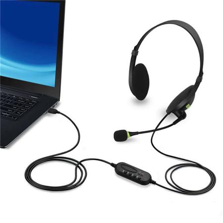 Imagem de Fone e Microfone Headset Conexão USB Headphone Fone de Ouvido