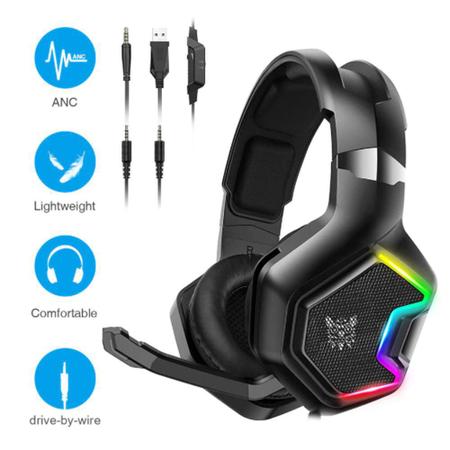 Imagem de Fone Gamer Headset Profissional Onikuma K10 Pro Rgb Preto