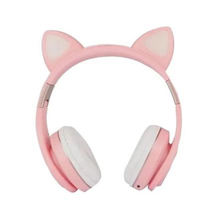 Fone de Ouvido com Redução de Ruído Orelha De Gato Rosa - Booglee -  Headphone Bluetooth - Magazine Luiza