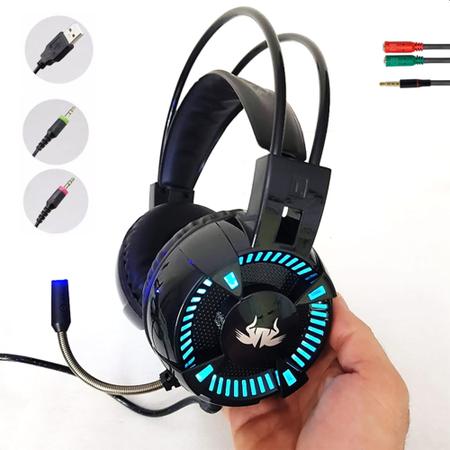 Fone Microfone Headset Para Jogos Gamer 7.1 para PC Notebook Xbox