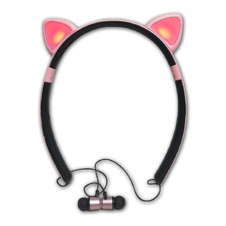 Fone Orelha de Gato Headphone Bluetooth Sem fio Led Tiara Rosa Cód. 1828 -  Xtrad - Headphone com Fio - Magazine Luiza