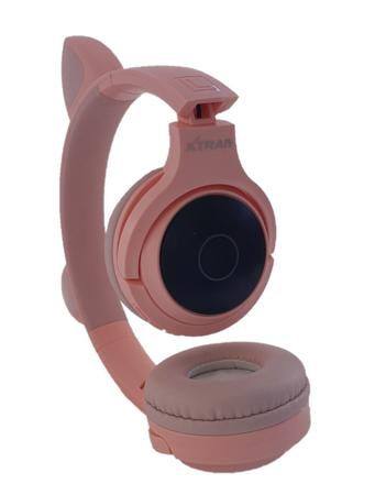 Fone Ouvido Bluetooth Xtrad Lc856 Wireless Rosa, fone de orelhinha de  gatinho 