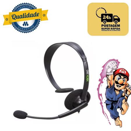 Fone Ouvido P/ Xbox 360 Slim Headset Microfone Jogue Online Chat