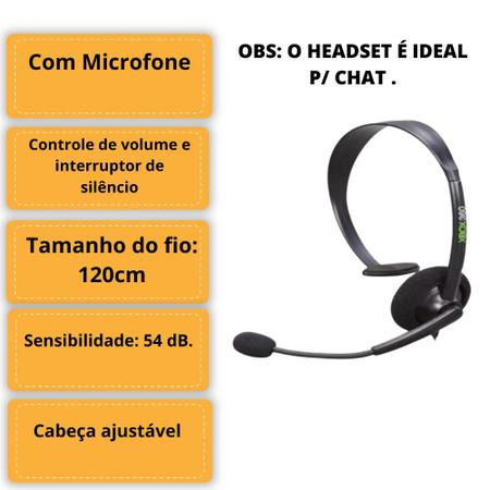 Fone exclusivo para xBox 360 jogos on LINE conversação de jogadores e chat  - Videogames - Cajuru, Curitiba 1246064927