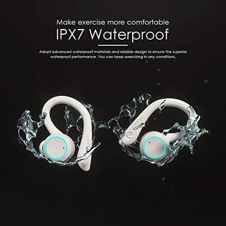 APEKX Fones de ouvido Bluetooth verdadeiros fones de ouvido sem fio com  estojo de carregamento IPX7 à prova d'água estéreo fones de ouvido  intra-auriculares com microfone embutido