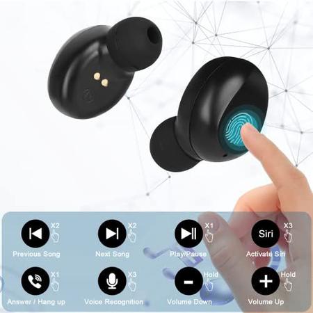 Auriculares Bluetooth Sem Fio Jogo Correndo Cartão Música