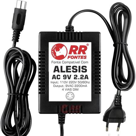 Imagem de Fonte AC 9V 2.2A De 4 Vias Para Processador De Efeitos Alesis S4 Plus Sound Module DMPro Drum Machine