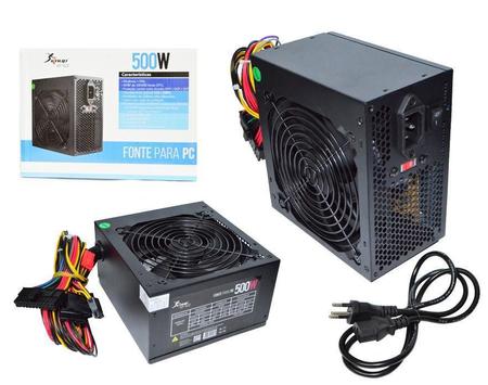 Imagem de Fonte Atx 500w Reais Gamer Super Silenciosa Para Pc Bivolt