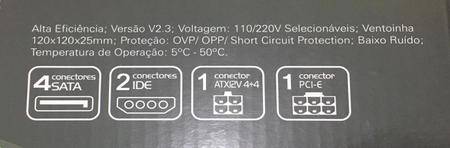 Imagem de Fonte Atx 600w Real One Power 4+4 Pino 20/24 Pinos Bivolt