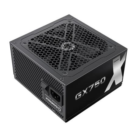 Fonte Gamer Gamemax GP750, 750W, PFC Ativo, 80 Plus Bronze, ATX 12V 2.3,  Bivolt, Silenciosa - Preta - Cavuca: a loja de informática campeã!