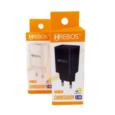 Imagem de Fonte Carregador Celular USB 2.4A Hrebos HS-150