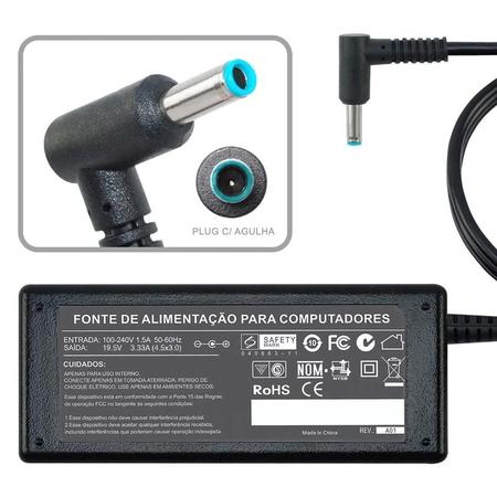 Imagem de Fonte Carregador Para Hp Pavilion 14-v065br 19,5v 3,33a 