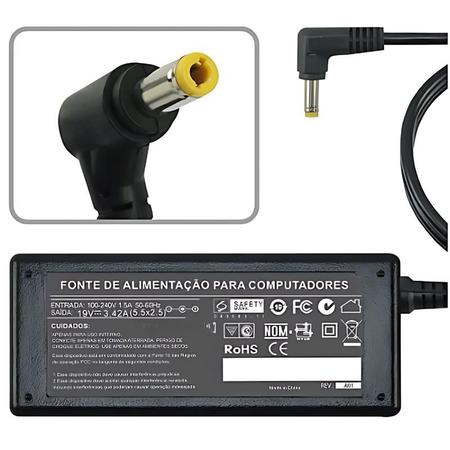 Fonte Carregador Para Positivo Premium S6100 19v 65w - Grasep Imagem de Fonte Carregador Para Positivo Premium S6100 19v 65w