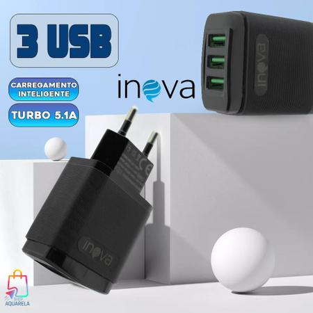 Carregador USB rápido de viagem INOVA - Importarte Consultoria e  Distribuidora- Importados originais pelo melhor preço.