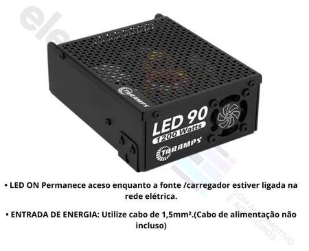 Imagem de Fonte Chaveada Taramps LED 90 1200W 60A 8v a 14,5v Ajustável - Bivolt