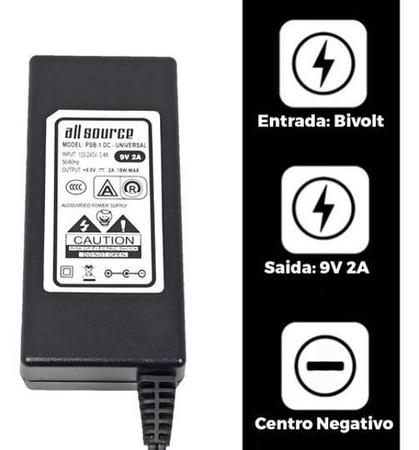 Imagem de Fonte Compatível Com Bateria Roland Hd-1 9V 2A Padrão Psb-1U