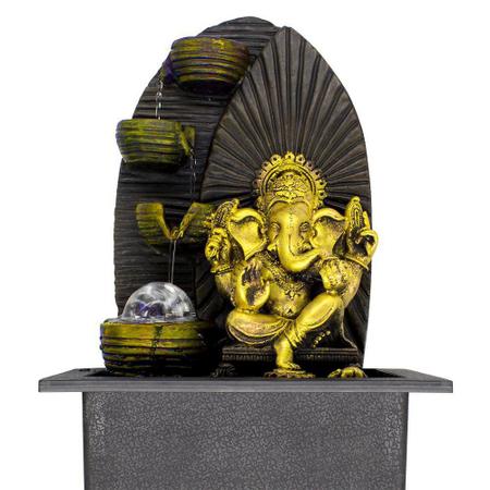 Imagem de Fonte De Água Decorativa Cascata Iluminação De Led Ganesha