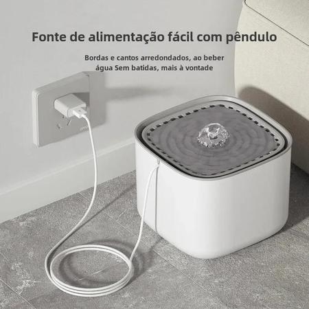 Imagem de Fonte de água para gatos de grande capacidade 3L USB elétrico mudo filtro de recirculação automática