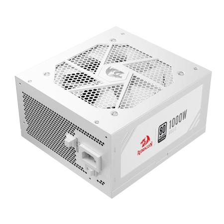 Imagem de Fonte de Alimentação Redragon RGPS 1000W 80 Plus Platinum PFC Ativo Full Modular S/Cabo - Branco