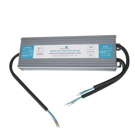 Imagem de Fonte Driver Ip67 Gaya Blindado P/ Fita Led 20a 250w 12v