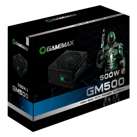 Fonte Atx Gamemax 500W Real 80Plus/Pfc/Bivolt Auto Gm500 Oem - Casa & Vídeo