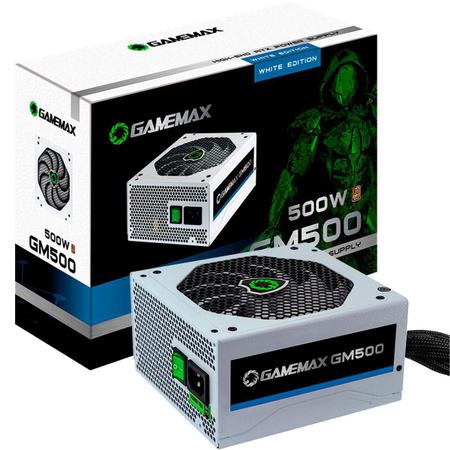 Fonte 500W Gamemax GMX GM500 White 80Plus Bronze