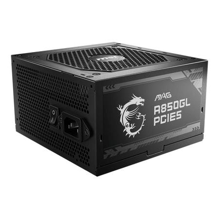 Imagem de Fonte MSI MAG A850GL 850W, 80 PLUS Gold, Full Modular, PFC Ativo, Bivolt, PCIe 5.0, Preto