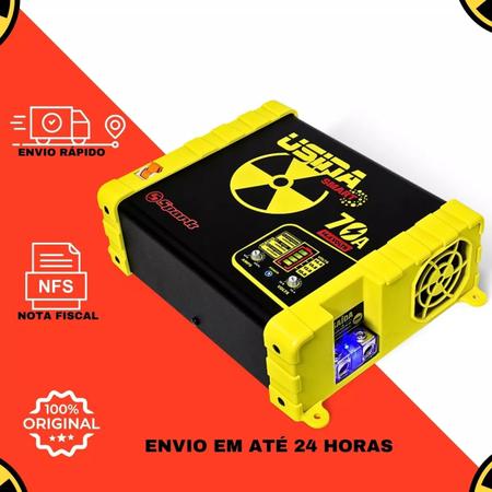 Imagem de Fonte Usina 70 Amperes Bivolt 127-220V 12V Spark Usina 70Amp Smart Battery Meter Som Automotivo 