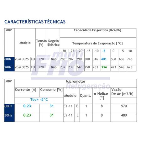 Imagem de Forçador Evaporador Elgin VCM-0025-E Visa Cooler 220V - Sem Resistência