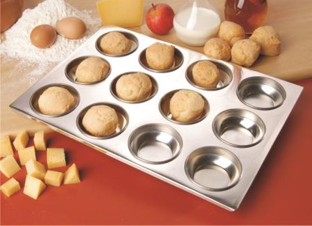 Imagem de Forma 12 cavidades em flandres para pão de queijo cupcake muffin