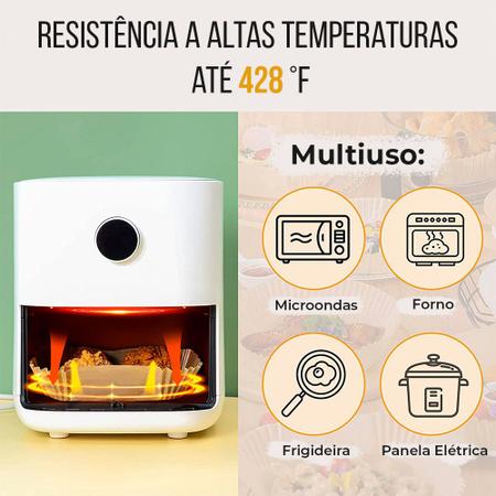 Forro De Papel Descartável Antiaderente Para Air Fryer Quadrado 25 Unidades  - Ecapp Distribuidora de Embalagens