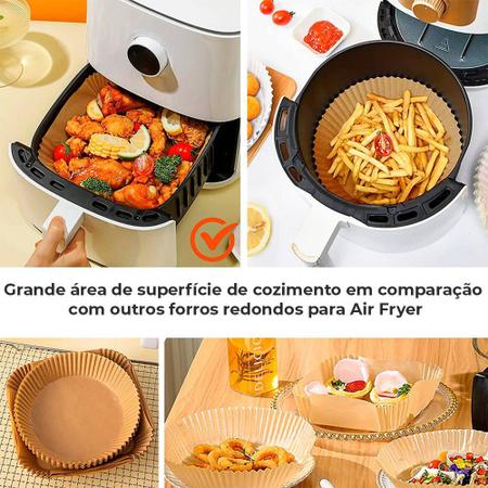 Forma Air Fryer Descartável Forro De Papel Antiaderente Redondo Kit 100  Peças + Chaveiro CBRN20133 - COMMERCE BRASIL - Papel Manteiga - Magazine  Luiza