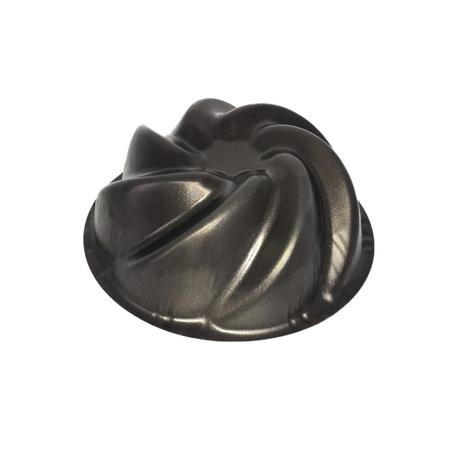 Imagem de Forma Bolo Vulcão Antiaderente Espiral Alumínio Assadeira 1,6 Litros 21cm Teflon Premium Decorativa Confeitaria Formato Inovador Diferente Especial