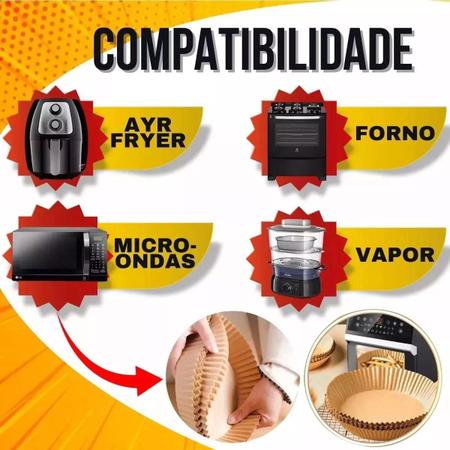 Imagem de Forma Cesto Papel  Air Fryer 50 Und Antiaderente Descartavel