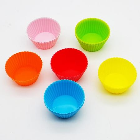 Imagem de Forma Coloridas Silicone Mini Bolo de Cupcake 12 Forminhas