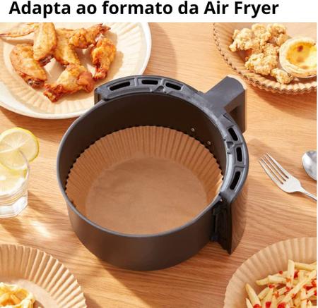 Imagem de Forma De Airfryer Descartavel Antiaderente de Papel Cozinha Redondo Fritadeira Cozimento Protetor Forro Tapete