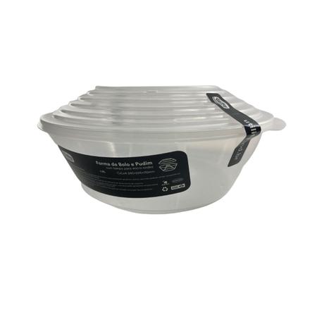 Forma De Bolo E Pudim Com Tampa 1,6l Para Micro-ondas Utility Imagem de Forma De Bolo E Pudim Com Tampa 1,6l Para Micro-ondas Utility